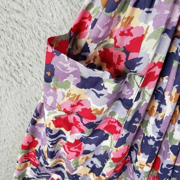 Vintage Laura Ashley Sun Dress Floral Sleeveless Cotton Size 8 Garden Party - Picture 8 of 12